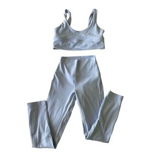 lululemon athletica Light Blue Leggings and Top Set